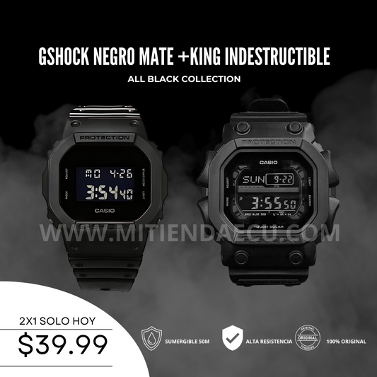 GSHOCK NEGRO MATE+KING | CASIO ALL BLACK COLLECTION