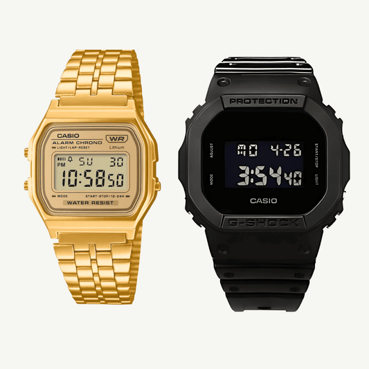 CASIO VINTAGE GOLD + CASIO GSHOCK NEGRO MATE | PROMO 2 POR 1