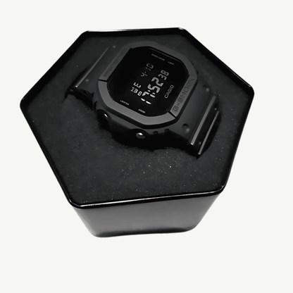 SANTOS SILVER & GSHOCK NEGRO  MATE | ELEGANTE + INDESTRUCTIBLE