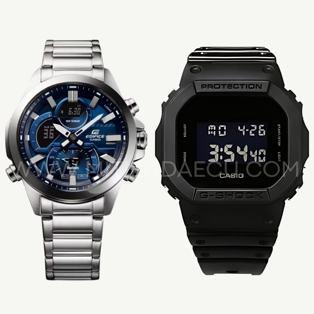 CASIO EDIFICE + CASIO GSHOCK NEGRO MATE