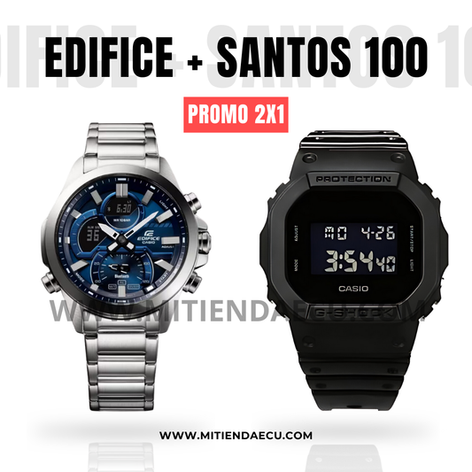 CASIO EDIFICE + CASIO GSHOCK NEGRO MATE