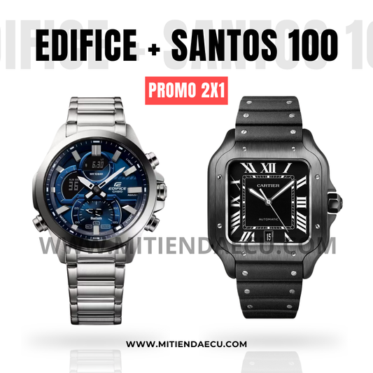 CASIO EDIFICE + SANTOS VINTAGE 100 BLACK